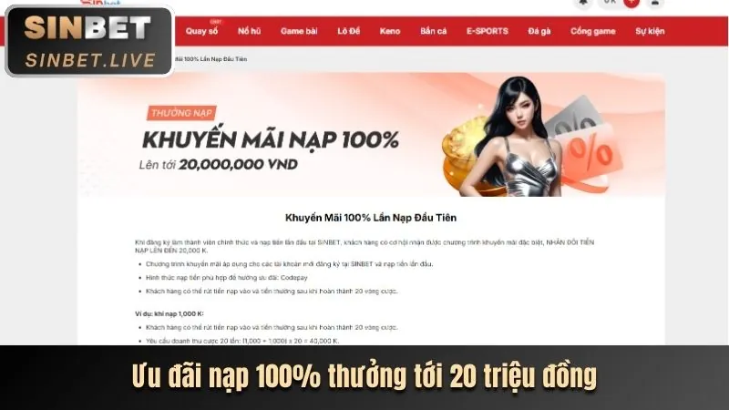 Thưởng nạp tiền 76win